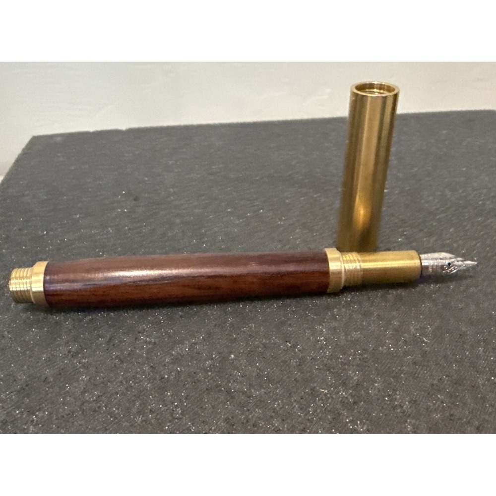 Vintage‎ Brass Sandalwood Fountain Pen Premium Writing Gift Stationery